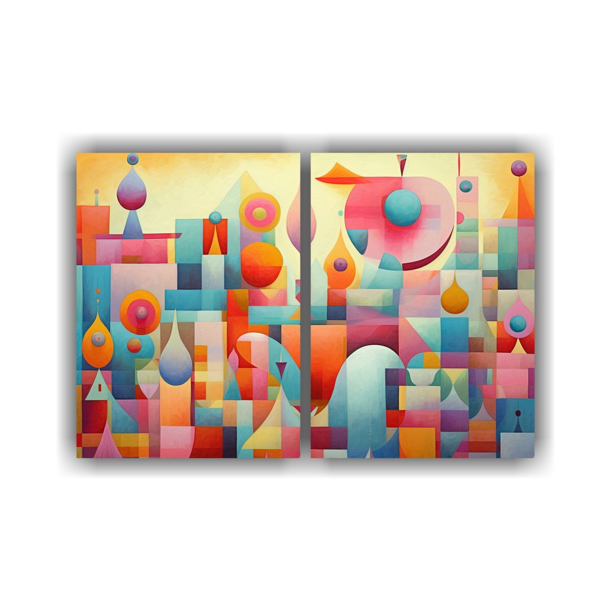 GENERICO - Cuadros Decorativos Con Figuras Geométricas Y 60x40 Cm