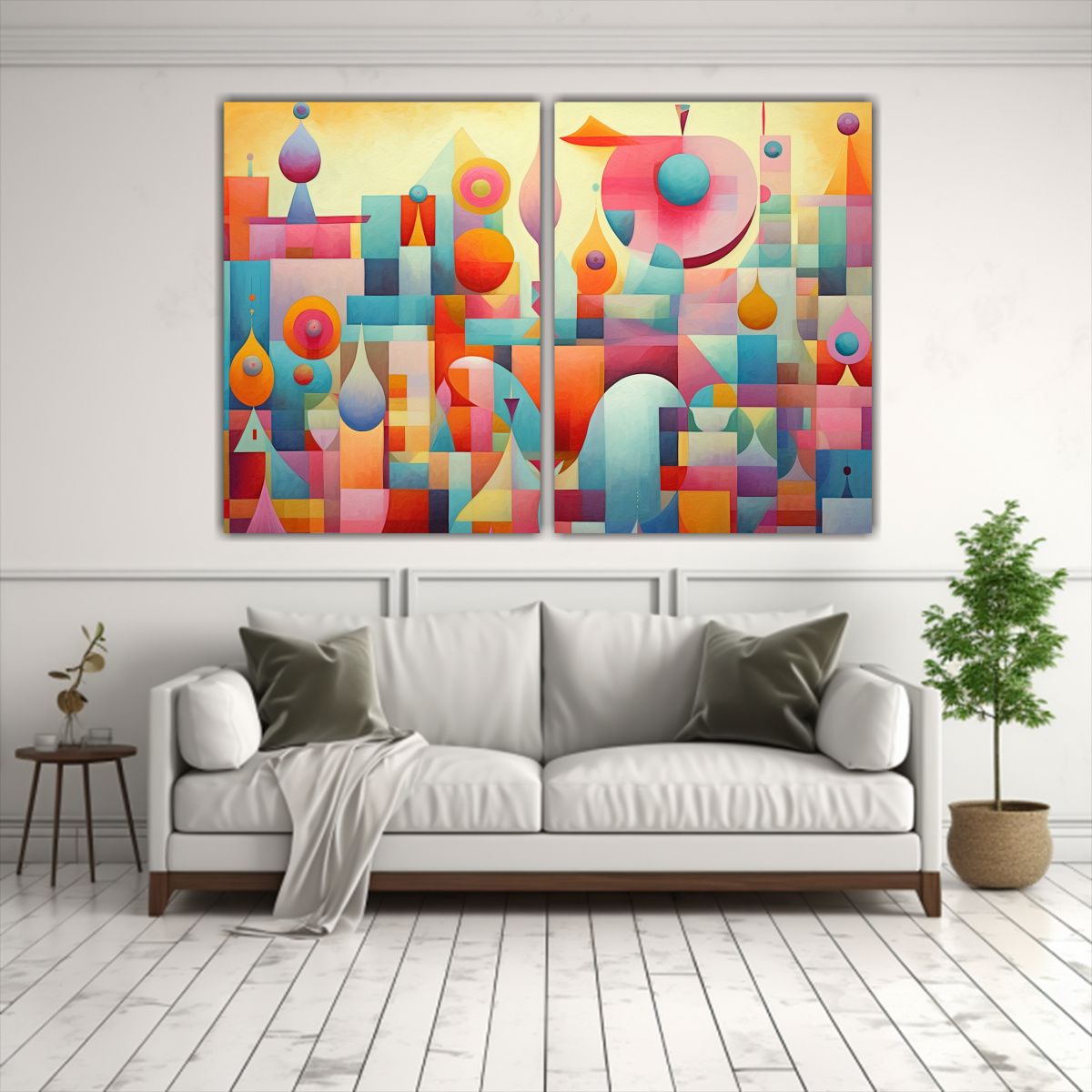 GENERICO - Cuadros Decorativos Con Figuras Geométricas Y 60x40 Cm