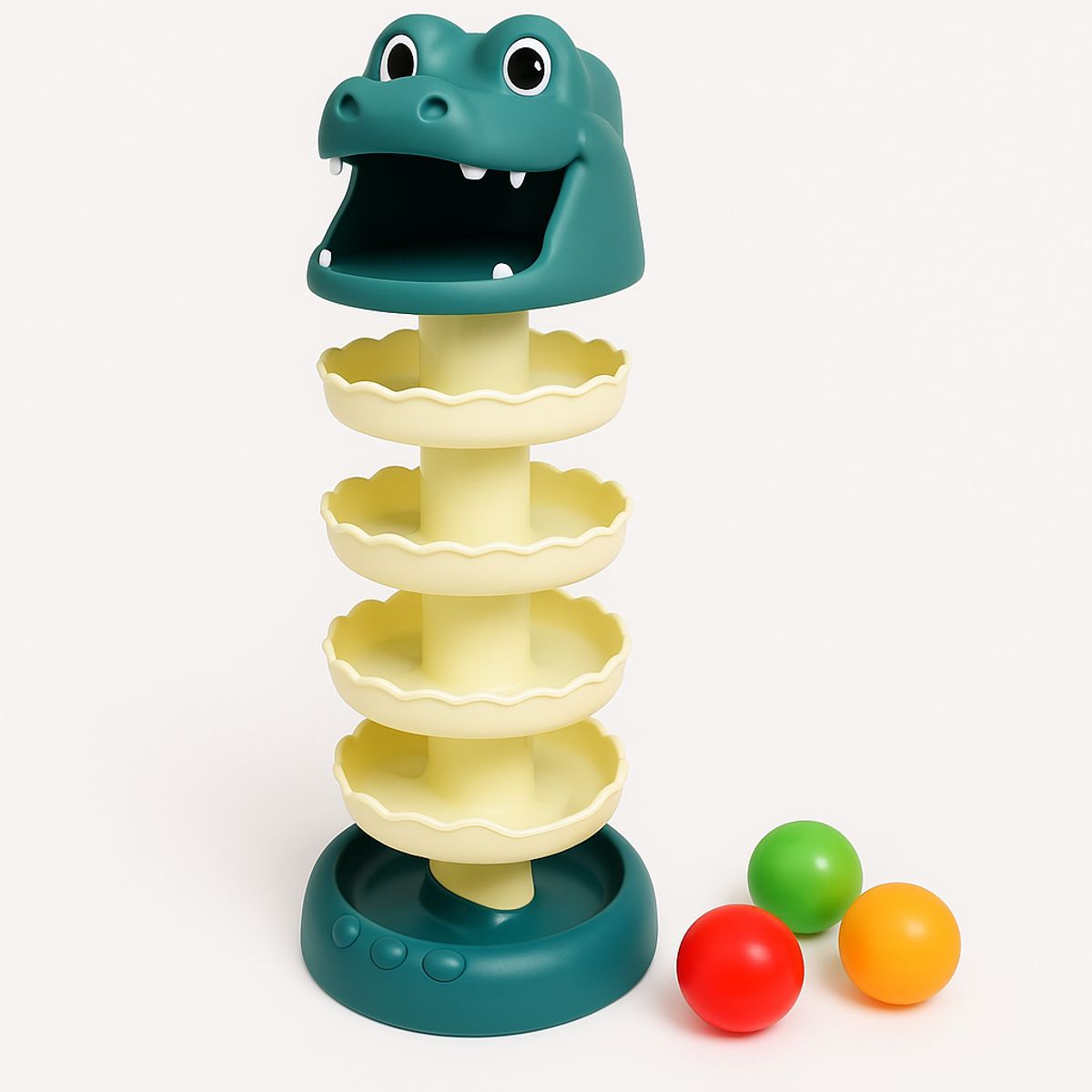 GENERICO - Torre de Pelotas para Bebé Tobogán Espiral Cocodrilo