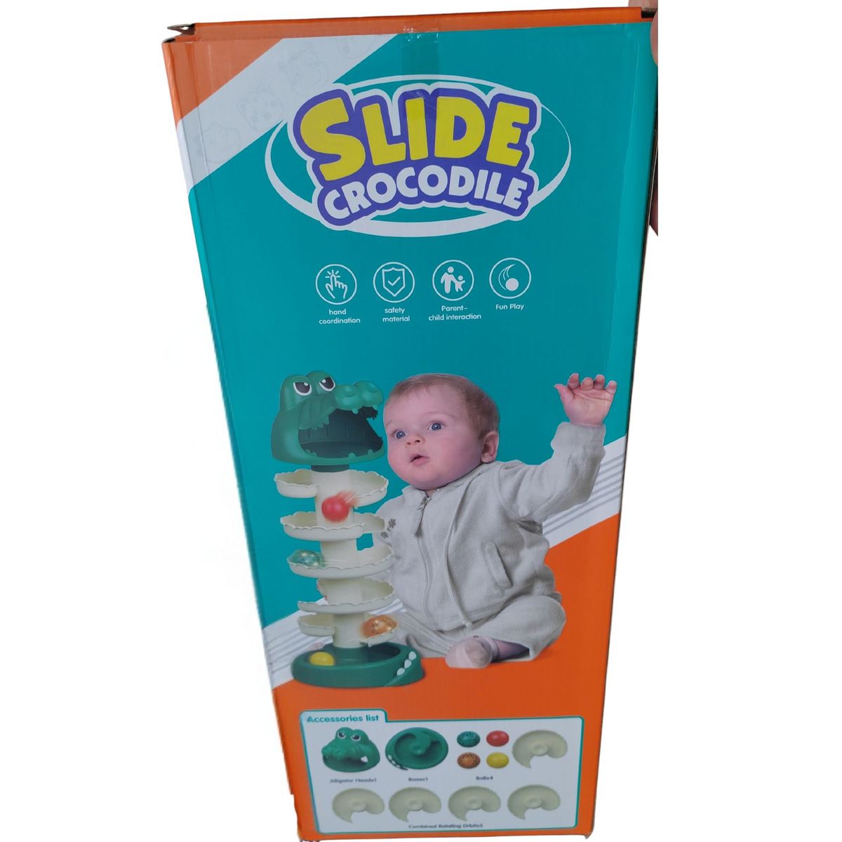GENERICO - Torre de Pelotas para Bebé Tobogán Espiral Cocodrilo