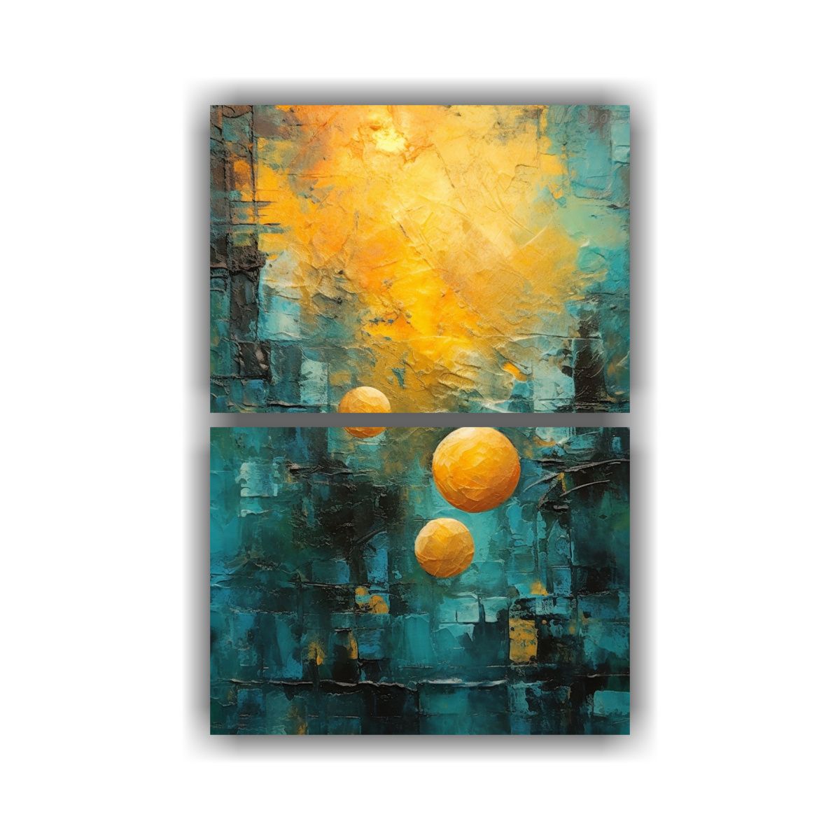 GENERICO - Pintura Abstracta En Lienzo Con Textura Que 40x60 Cm