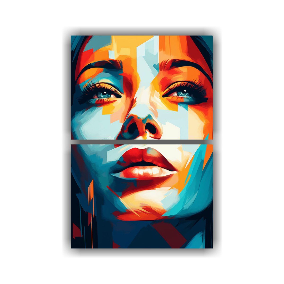 GENERICO - Pintura Diseño Clásico Mujer Con Rostro Colorido 40x60 Cm