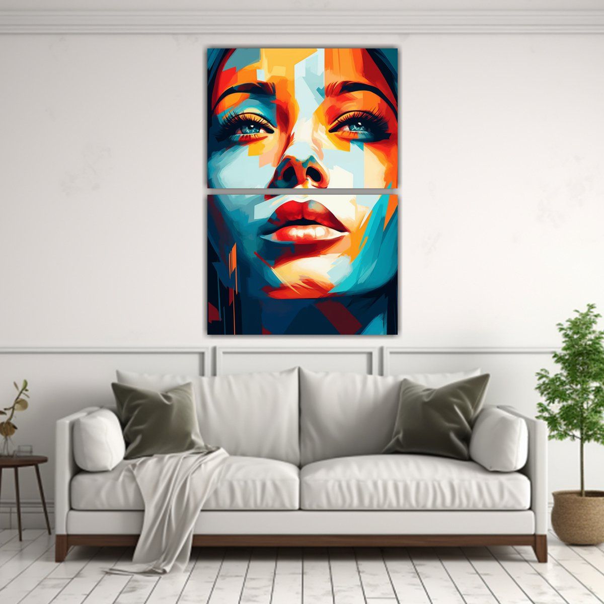 GENERICO - Pintura Diseño Clásico Mujer Con Rostro Colorido 40x60 Cm