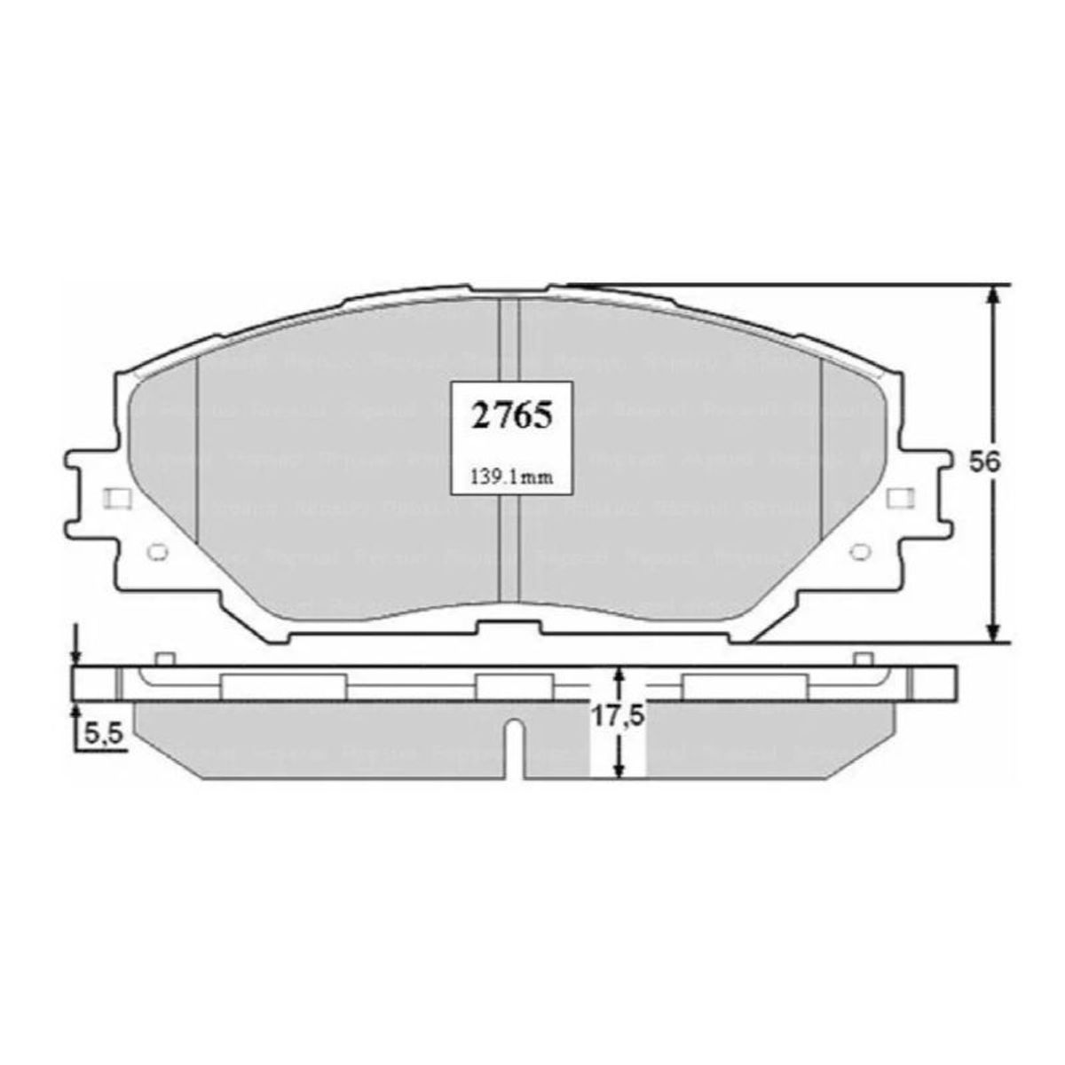 GENERICO - Pastillas de freno delantero Toyota Corola PP2765