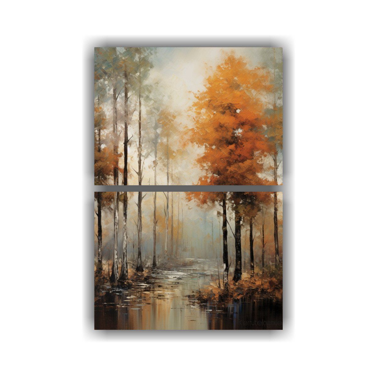 GENERICO - Cuadro Lienzo Moderno Ambiente Imagina Una Obra 45x60 Cm