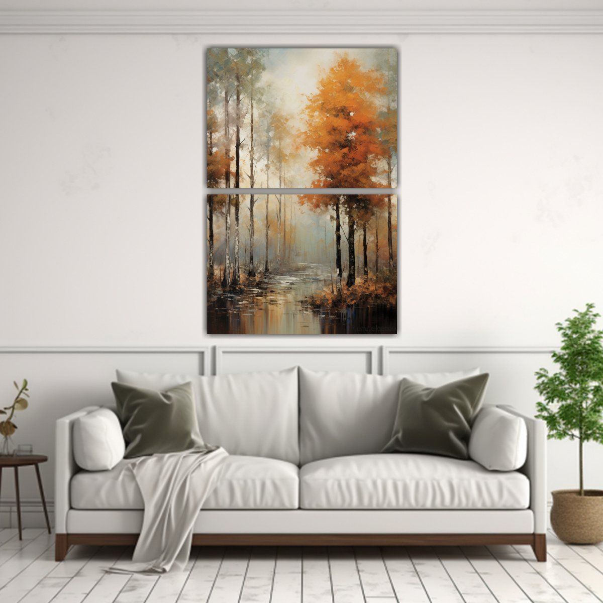 GENERICO - Cuadro Lienzo Moderno Ambiente Imagina Una Obra 45x60 Cm