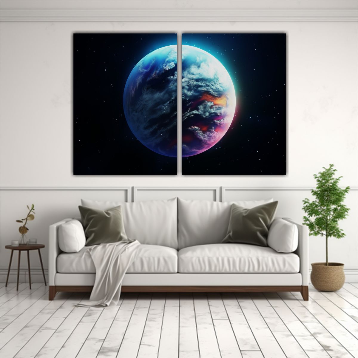 GENERICO - Pinturas De Pared Realistas En 4k De Planeta Con 60x45 Cm
