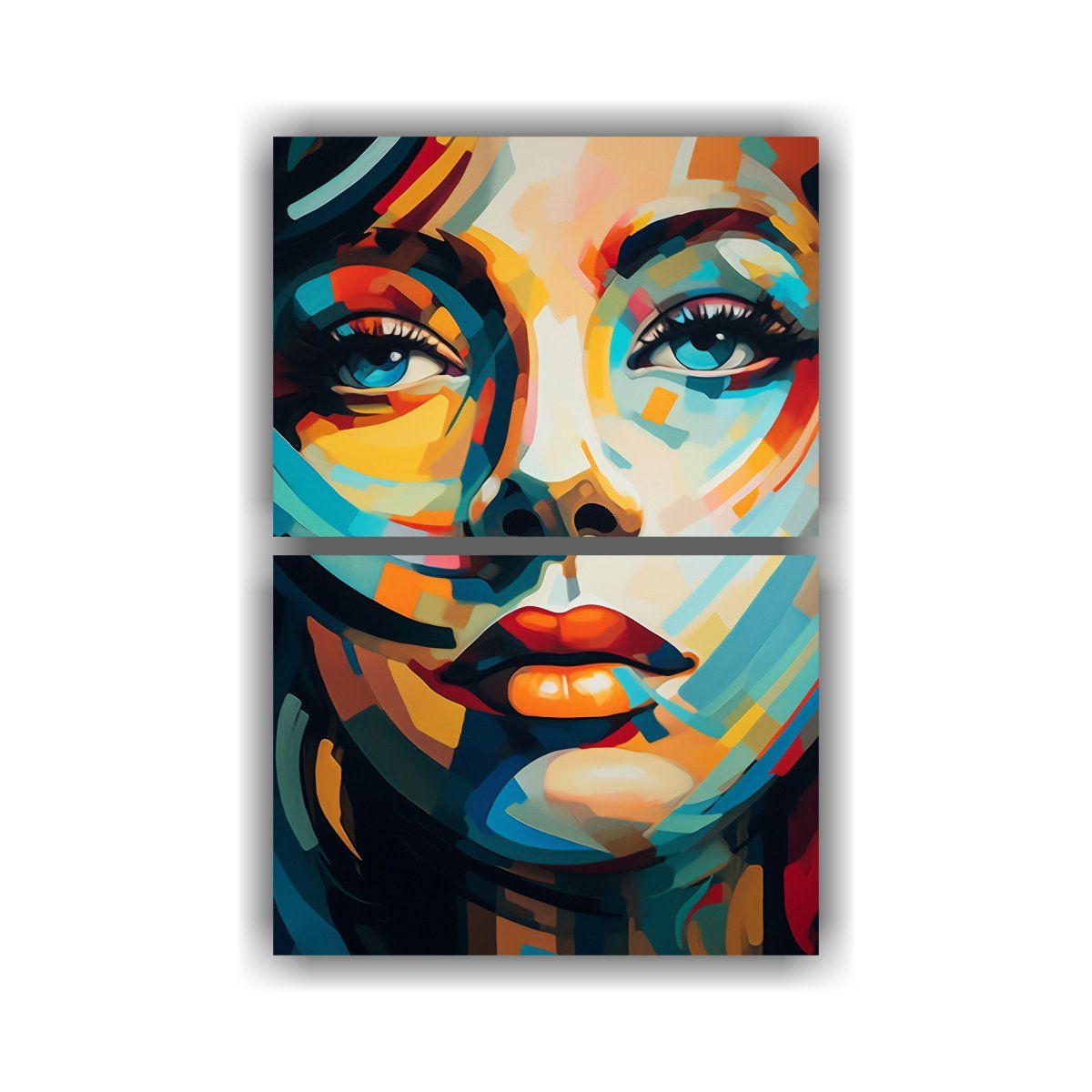 GENERICO - Pinturas Decorativas Abstractas Con Rostro De 40x60 Cm