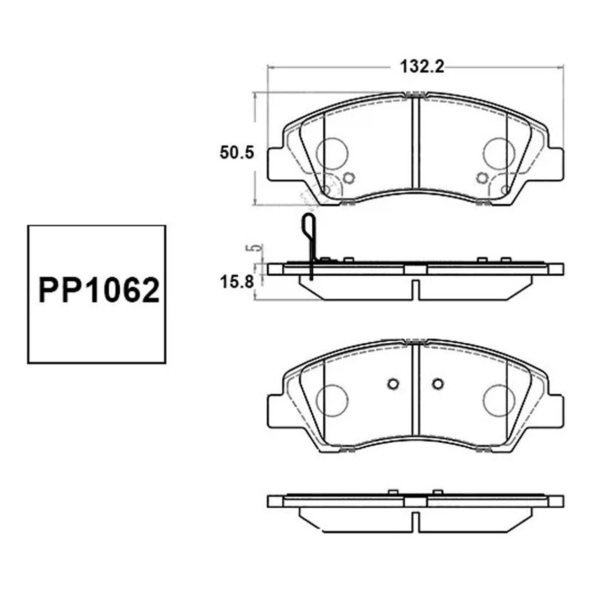 GENERICO - Pastillas de freno delanteras Hyundai I10 PP1062