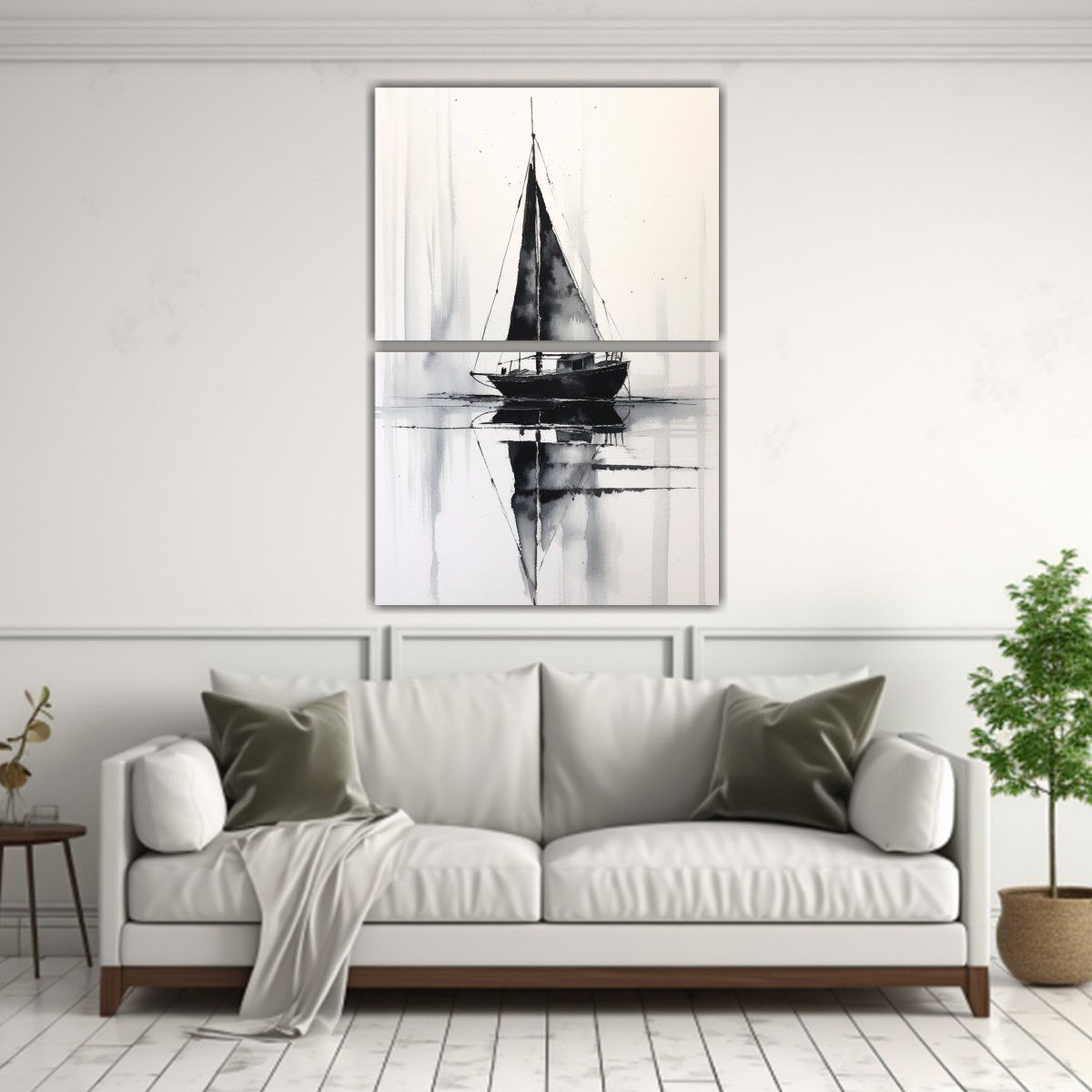 GENERICO - Díptico Horizontal Vida Pintura Detallada 45x60 Cm