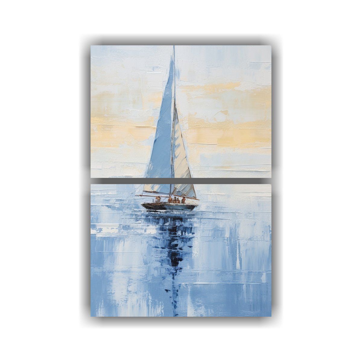 GENERICO - Set De 2 Cuadros Movimiento Baño Diseño 45x60 Cm