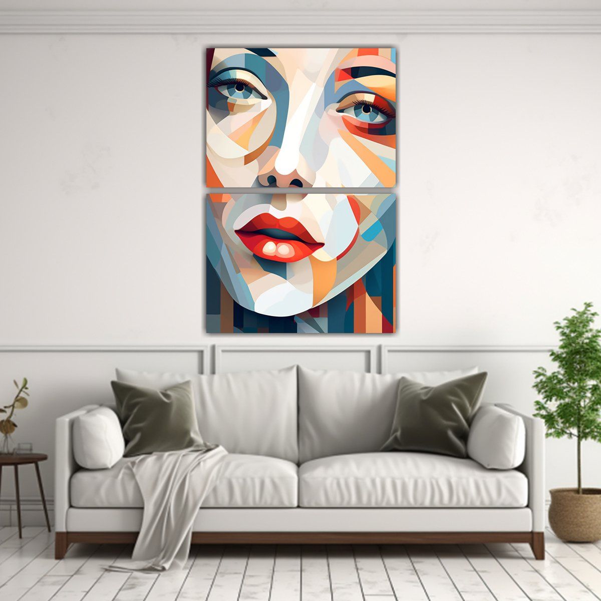 GENERICO - Cuadro Arte Gráfico Abstracto Con Formas 40x60 Cm