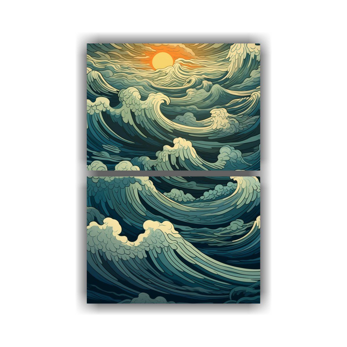 GENERICO - Dos Telas En Bastidor Cuadro Detalles Intrincados 45x60 Cm