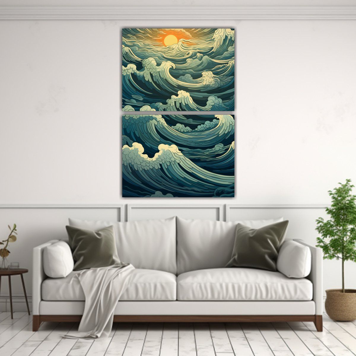 GENERICO - Dos Telas En Bastidor Cuadro Detalles Intrincados 45x60 Cm