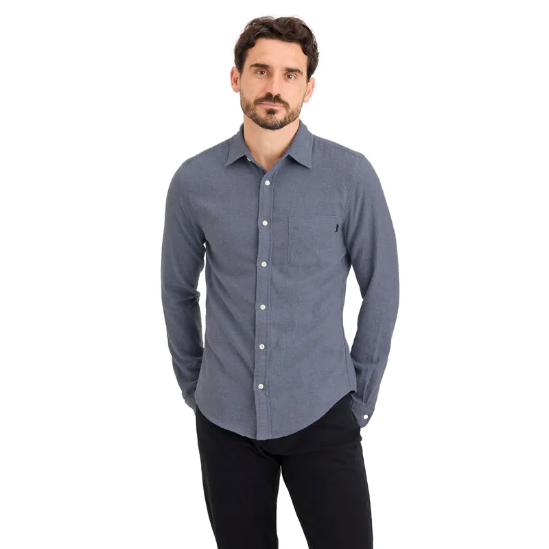 DOCKERS - Camisa Hombre Original LS Slim Fit Azul Dockers