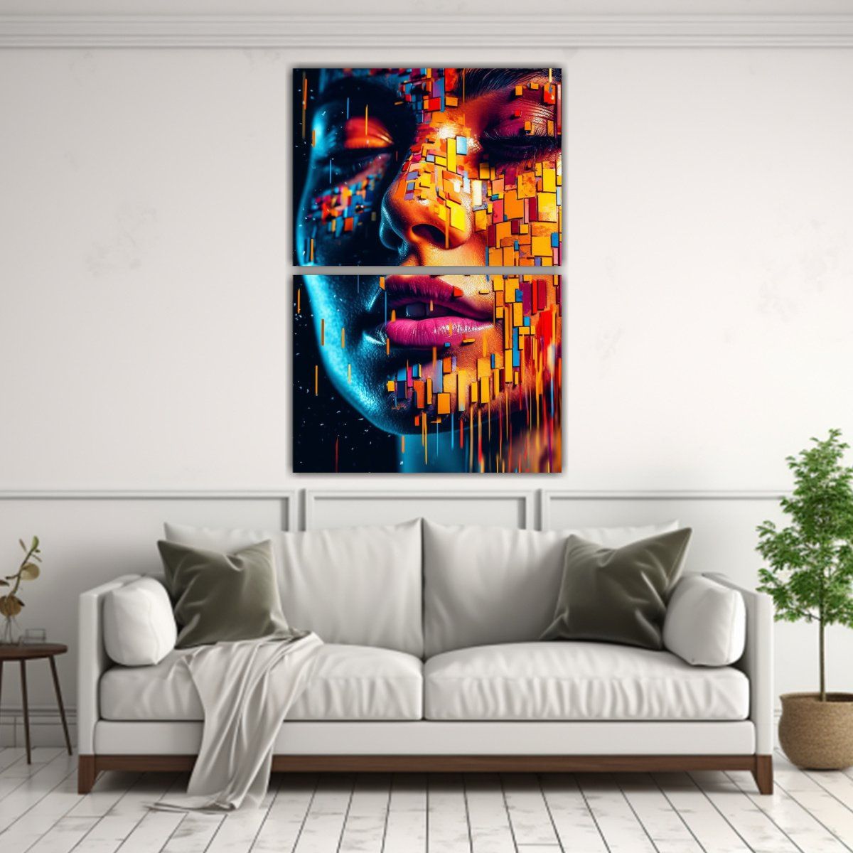 GENERICO - Pinturas Decorativas De Set 2 Lienzos Moderno 45x60 Cm