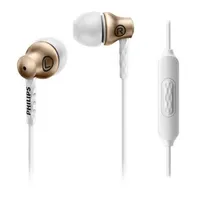 Audífonos In-Ear SHE8105 Color dorado con micrófono integrado Blanco