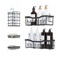 Set 5 Organizadores Esquineros De Ducha Colgadores Jaboneras