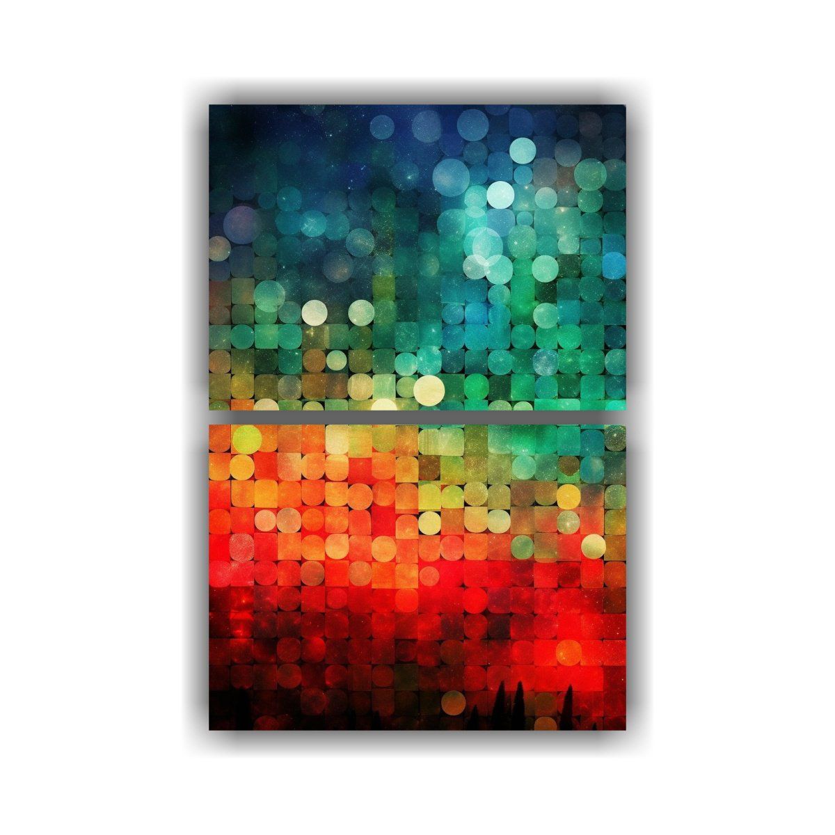 GENERICO - Pinturas De Decoración Con Elegantes Luces Rojas 45x60 Cm