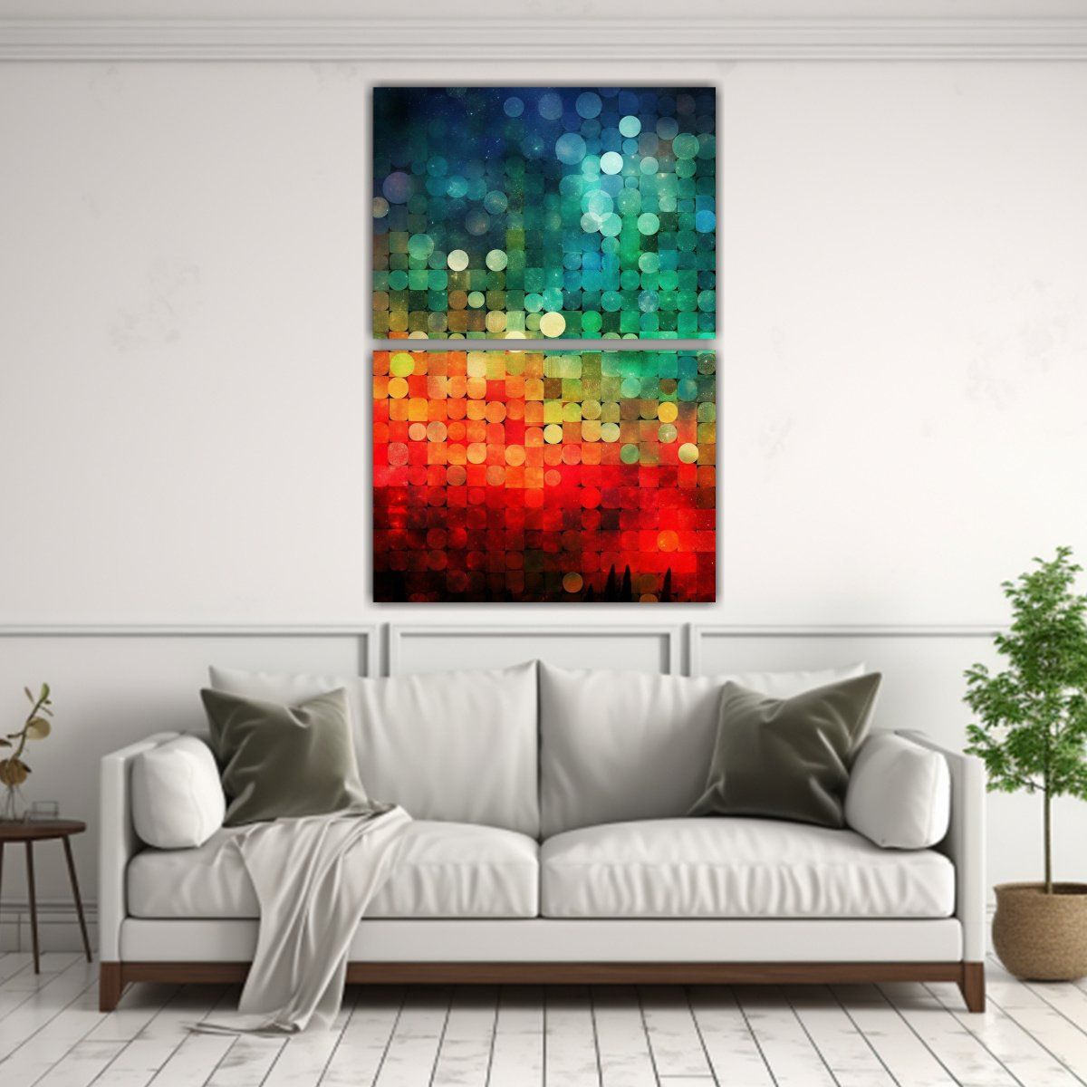 GENERICO - Pinturas De Decoración Con Elegantes Luces Rojas 45x60 Cm