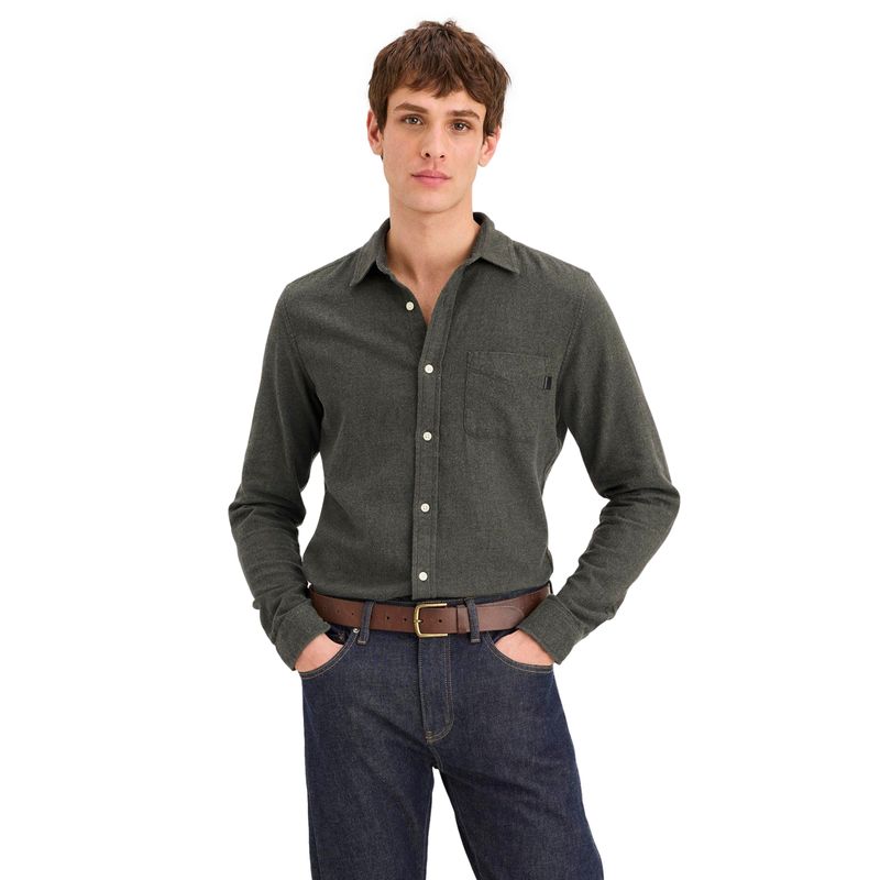 DOCKERS - Camisa Hombre Original LS Slim Fit Verde Dockers