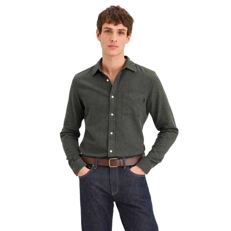 DOCKERS - Camisa Hombre Original LS Slim Fit Verde Dockers