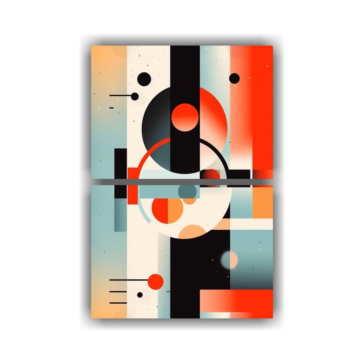 GENERICO - Decoración Abstracta Con Formas Geométricas 40x60 Cm