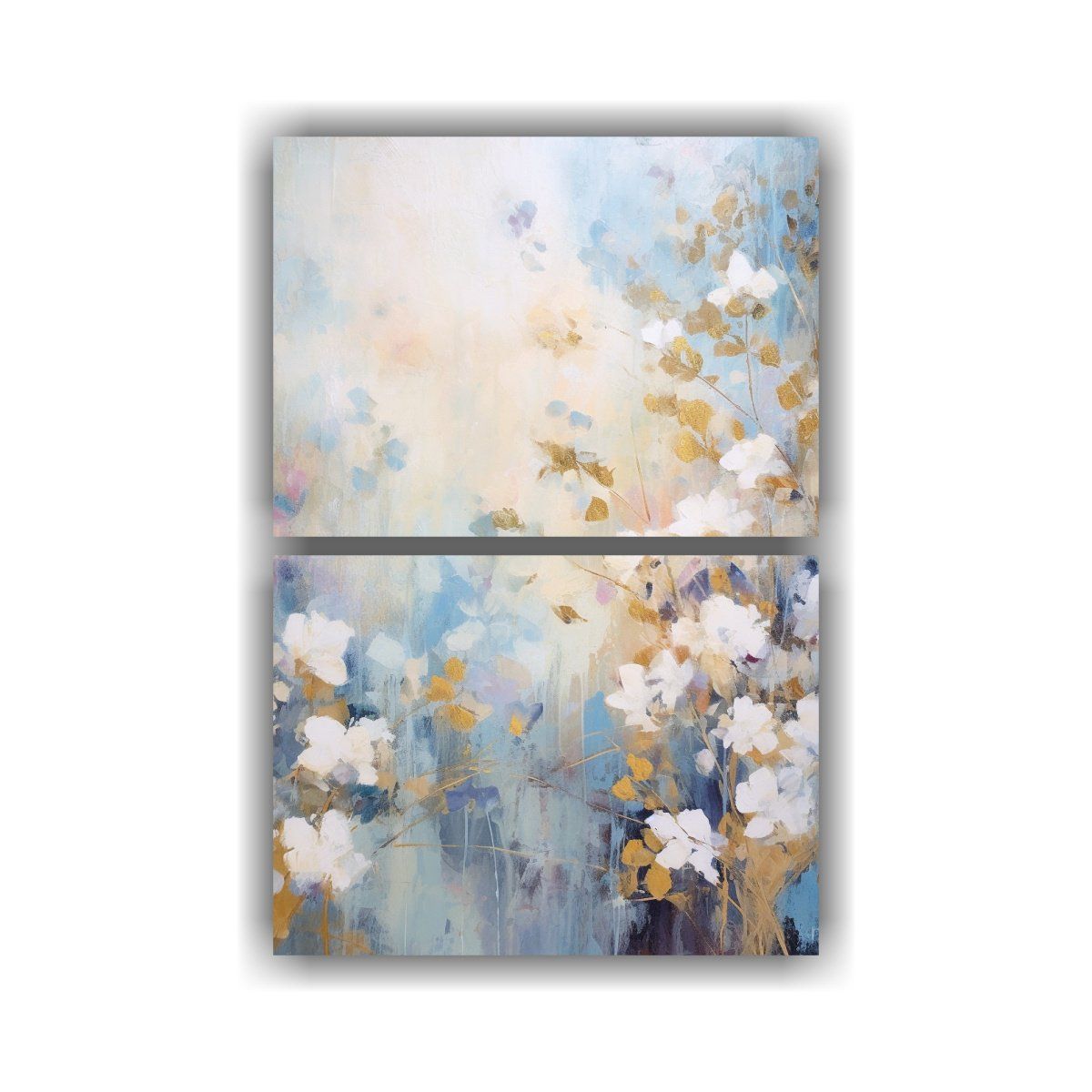 GENERICO - Díptico Hermoso Pintura Abstracta Decorativa A 45x60 Cm