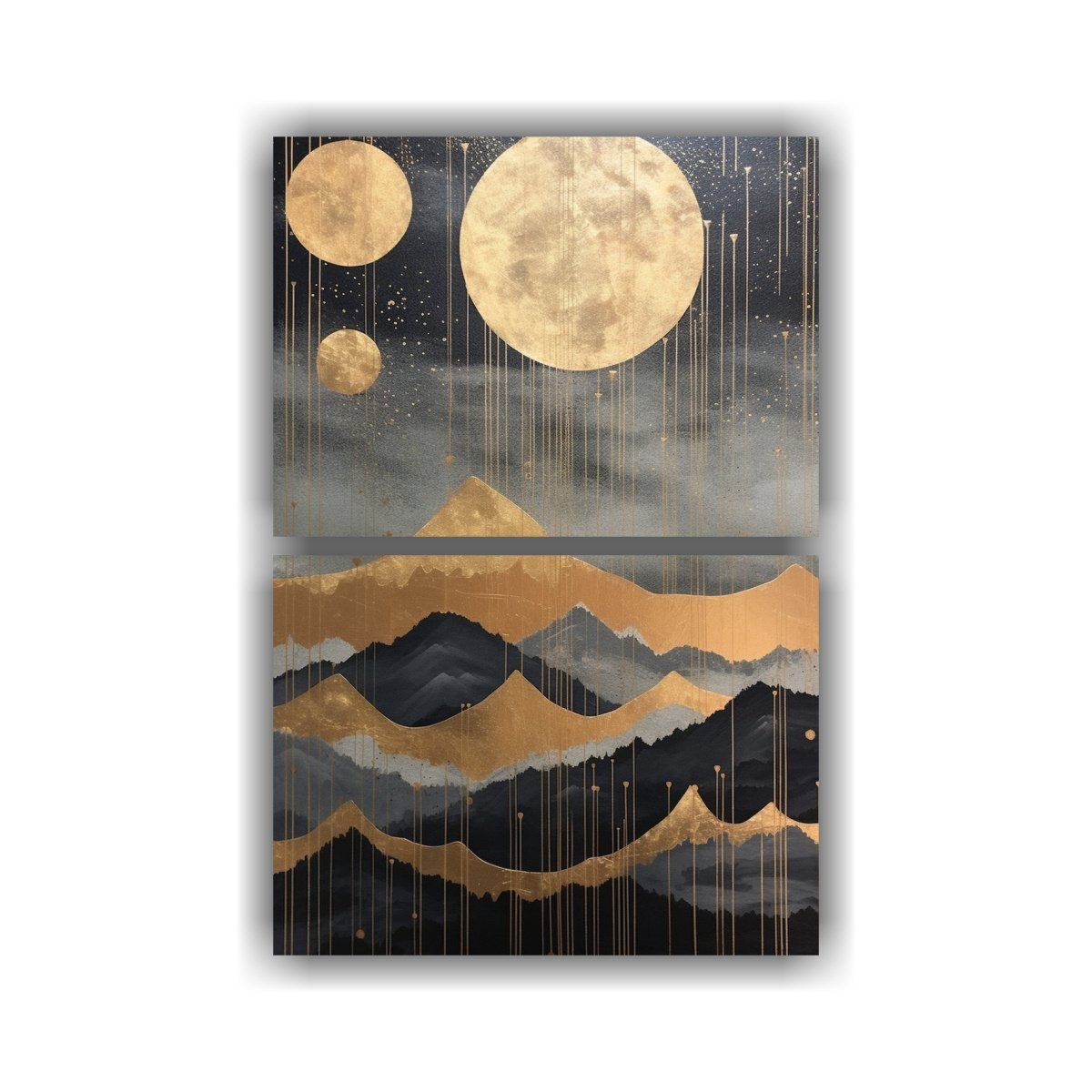 GENERICO - Set De 2 Lienzos Inspiradores De Tela Con Fases 45x60 Cm