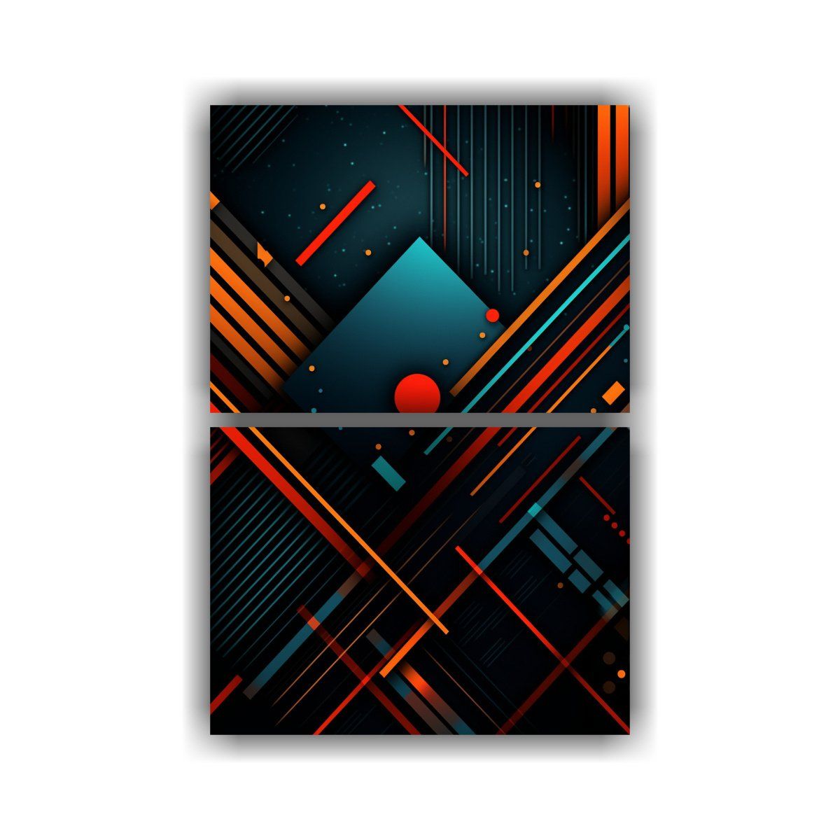 GENERICO - Pintura Decorativa Geométrica Estilo Antiguo 40x60 Cm