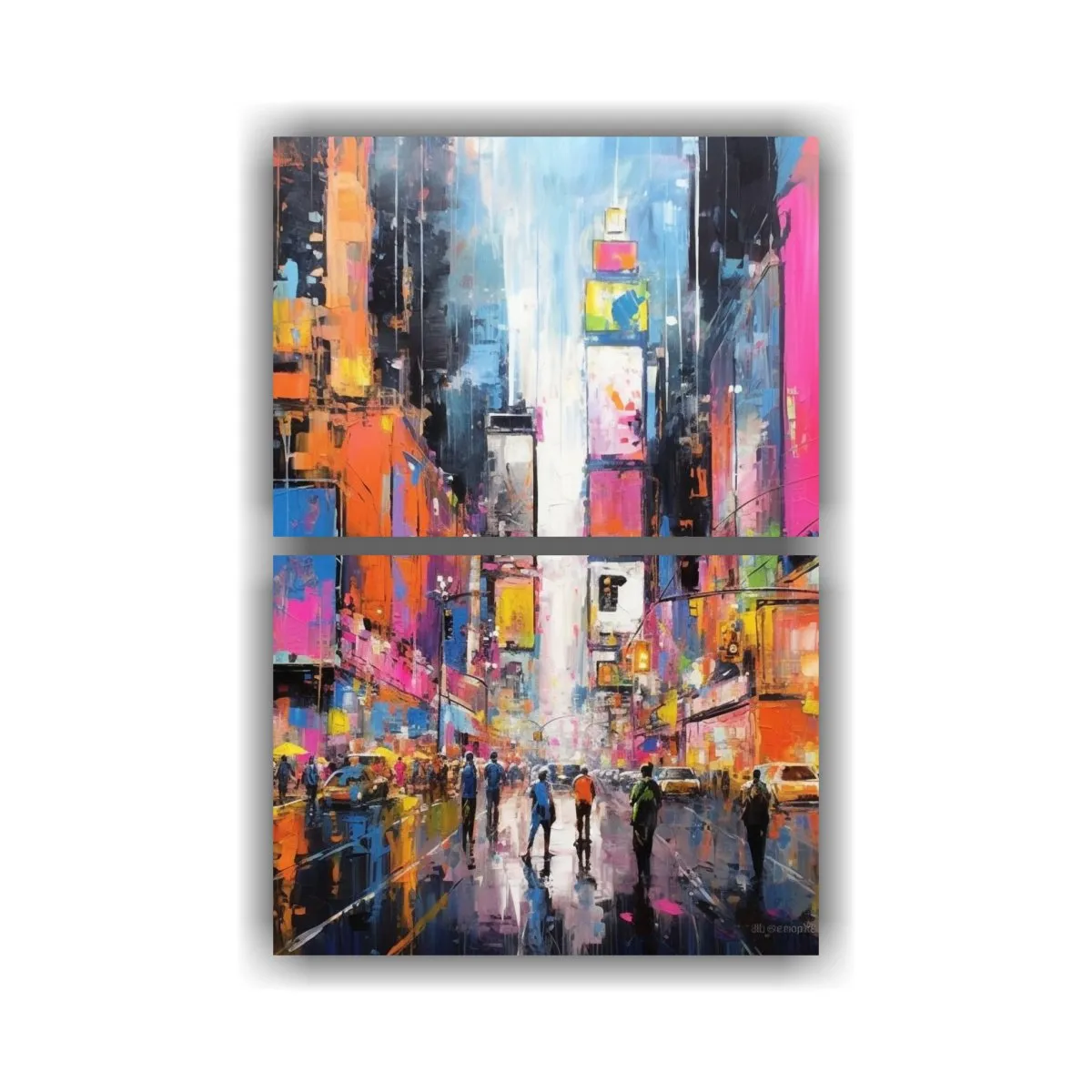 GENERICO - Pintura Conceptual Estética Rosa Naranja 45x60 Cm