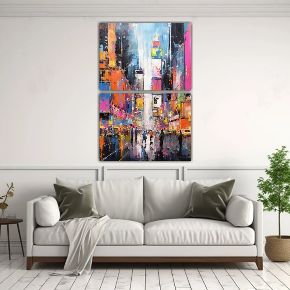 GENERICO - Pintura Conceptual Estética Rosa Naranja 45x60 Cm