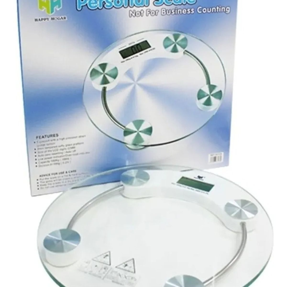 GENERICO - Balanza Pesa Digital Baño Vidrio Templado 180kg 4 Digitos