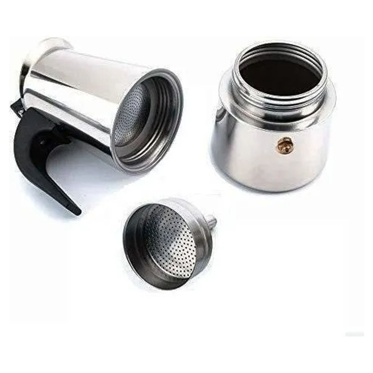 GENERICO - Cafetera Espresso Maker 9 Tazas Manual Plateada Italiana