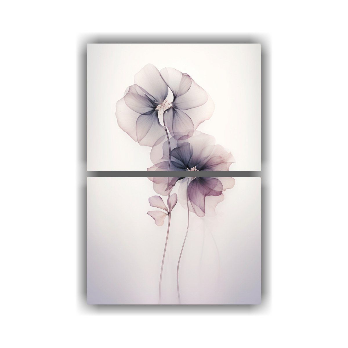GENERICO - Pintura Abstracta De Hortensias En Estilo Moderno 45x60 Cm