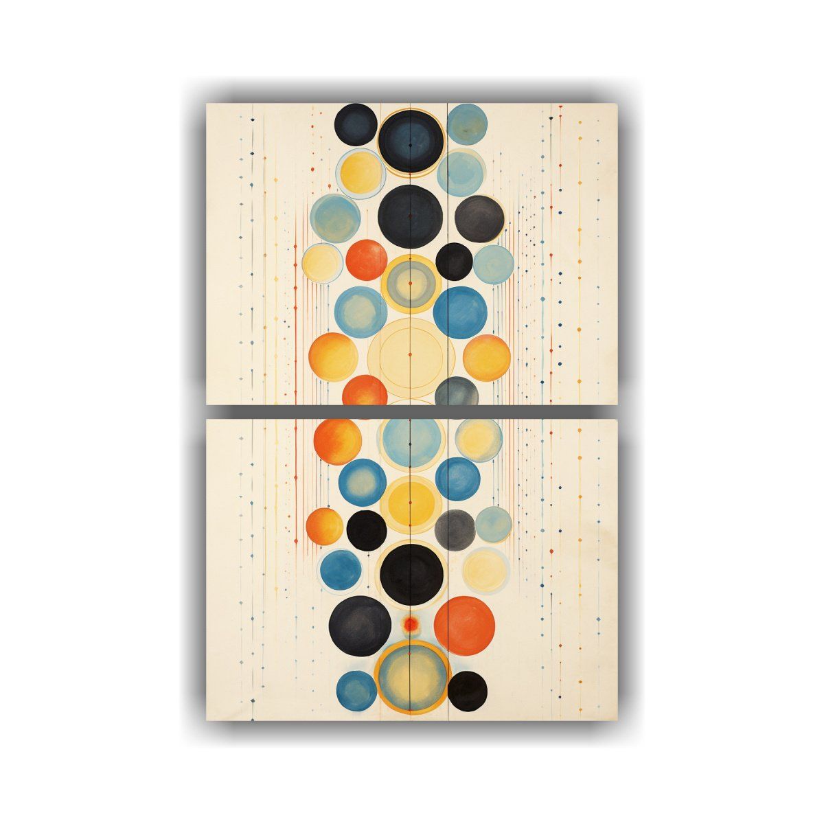 GENERICO - Pintura En Tela Con Azul Amarillo Rojo Negro Y 45x60 Cm