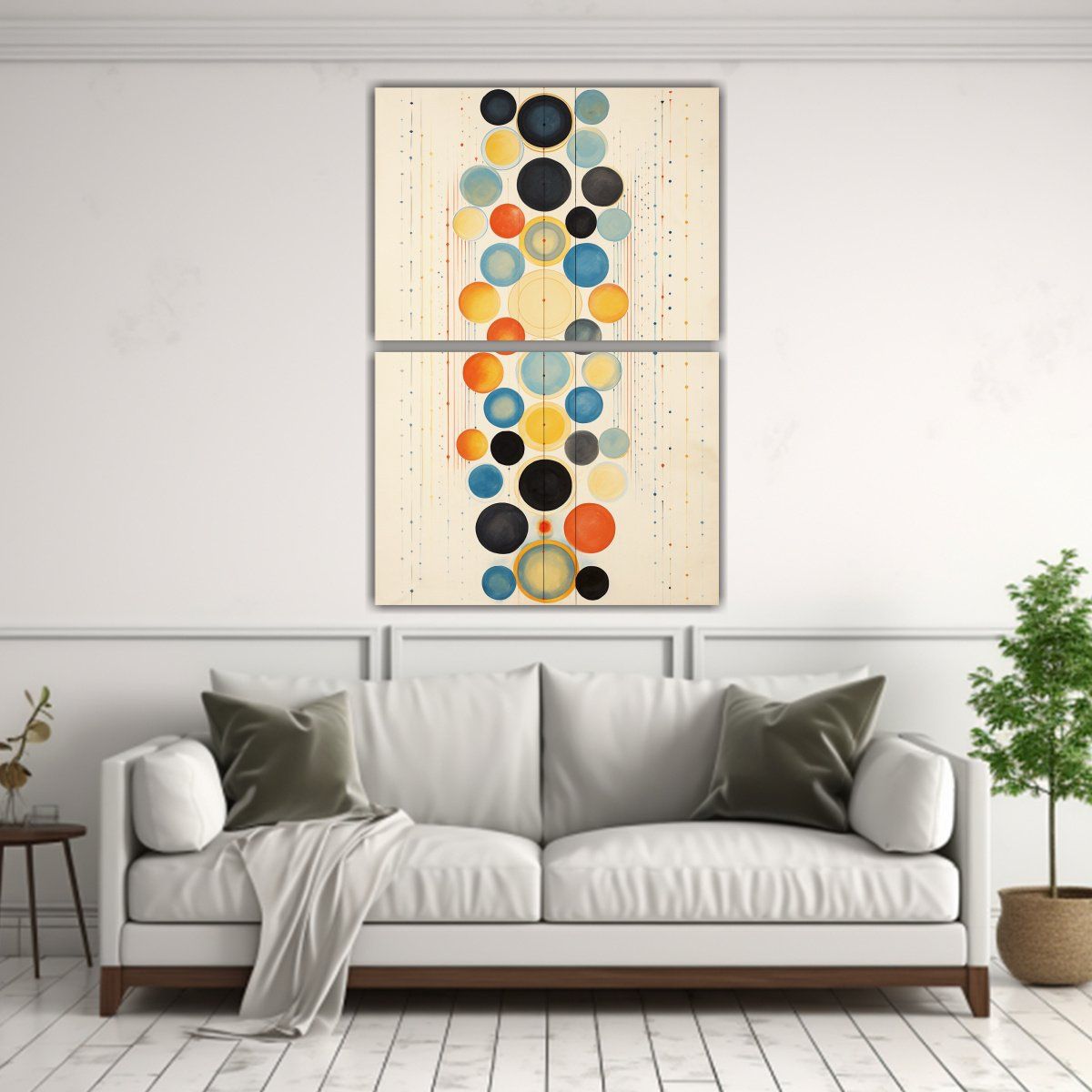 GENERICO - Pintura En Tela Con Azul Amarillo Rojo Negro Y 45x60 Cm