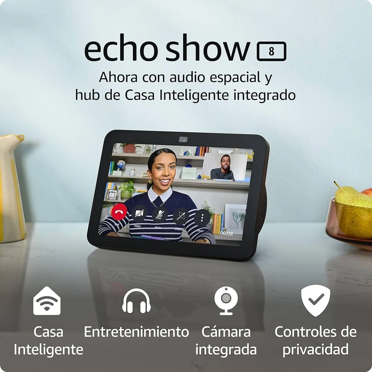 AMAZON - Amazon Echo Show 8 3ra Gen - Pantalla Inteligente con Alexa