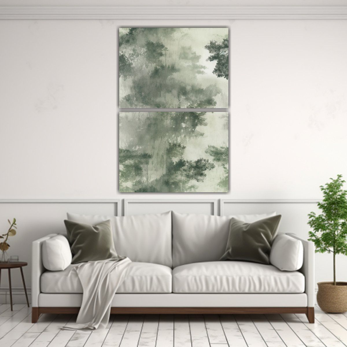 GENERICO - Artes De Pared Exquisitas De Árboles En Niebla 45x60 Cm