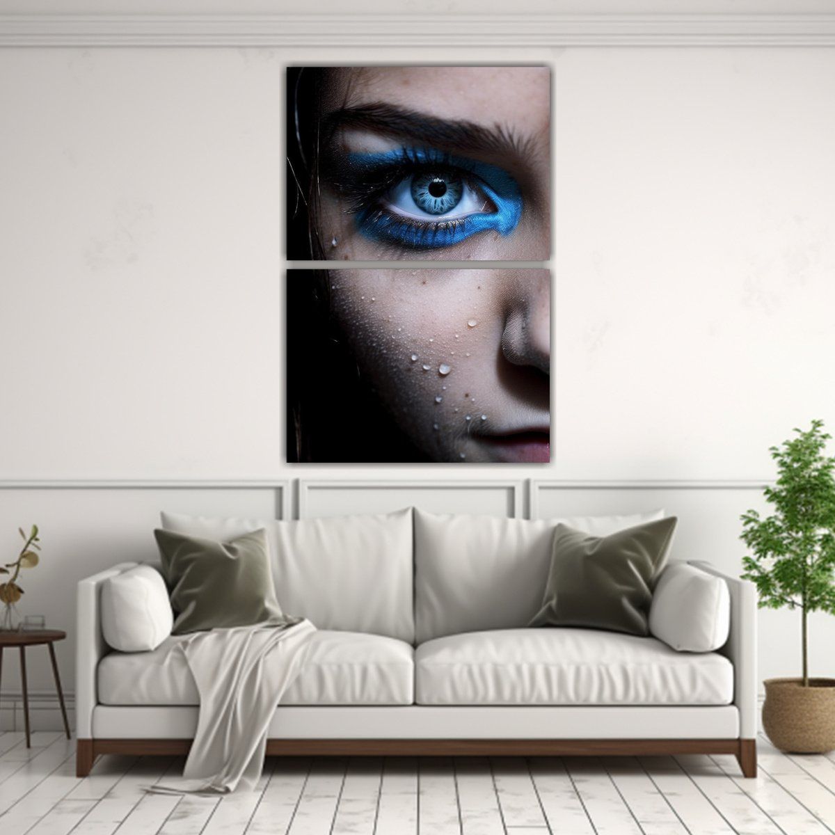GENERICO - Pinturas Decorativas Con Finas Líneas En Dos 45x60 Cm
