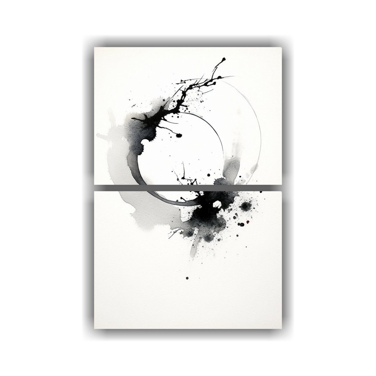 GENERICO - Pinturas Abstractas Calmantes Estilo Manga Sumie 45x60 Cm