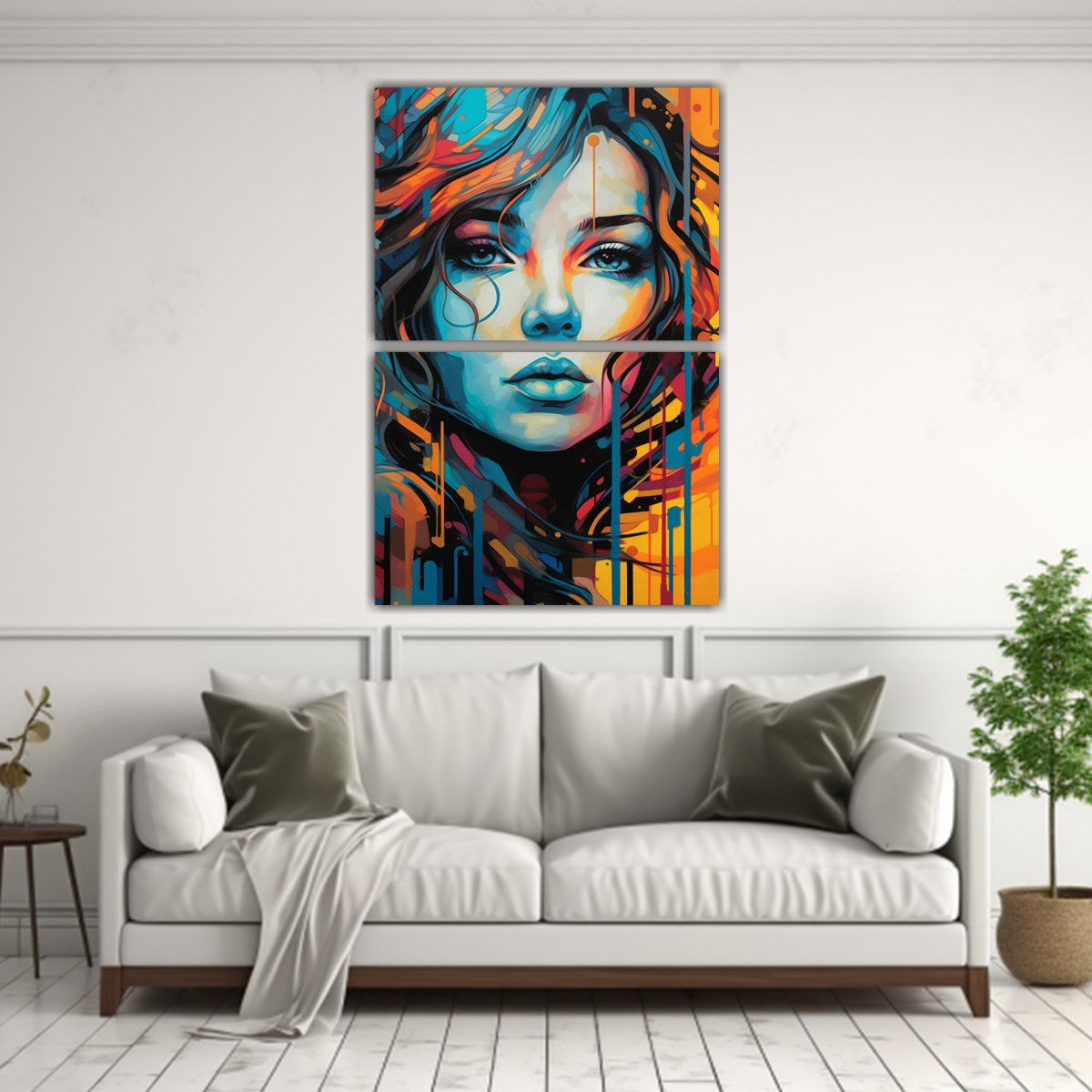 GENERICO - Pintura Moderna De Retrato De Mujer En Estilo De 40x60 Cm
