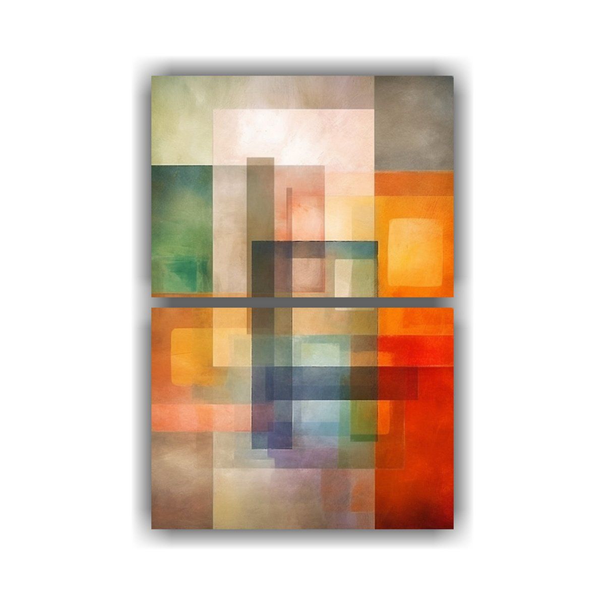 GENERICO - Cuadros Abstractos De Cuadro De Dos Cuadros 40x60 Cm