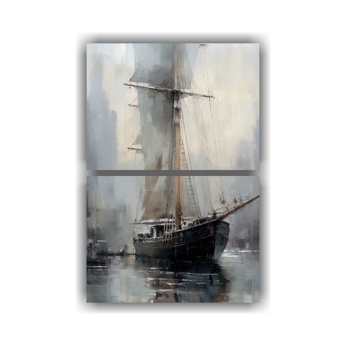 GENERICO - Pintura Lienzo Impacto Visual Barco Velero Con 45x60 Cm