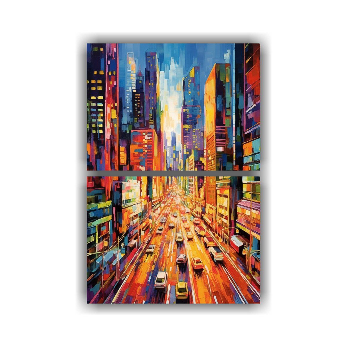 GENERICO - Dos Lienzos Minimalistas Para Una Decoración 40x60 Cm