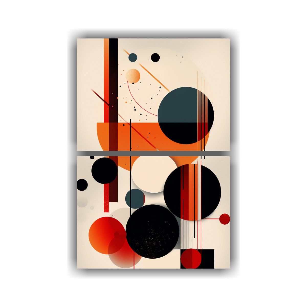 GENERICO - Cuadro Abstracto Urbano De Alta Calidad Diptico 45x60 Cm