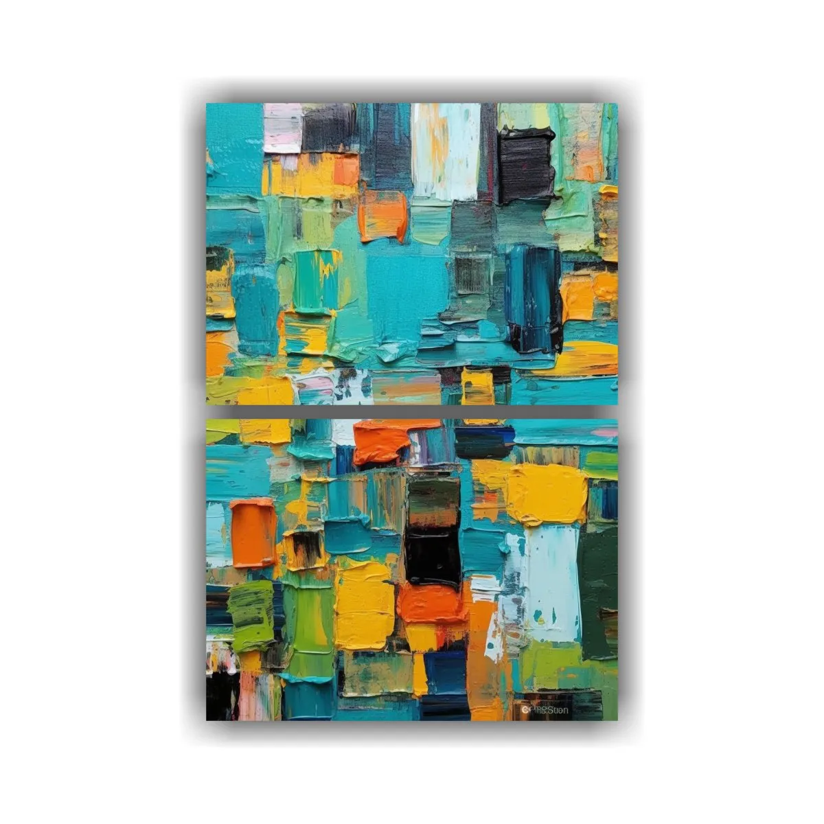 GENERICO - Pinturas Decorativas De Paleta Colorida Y 45x60 Cm