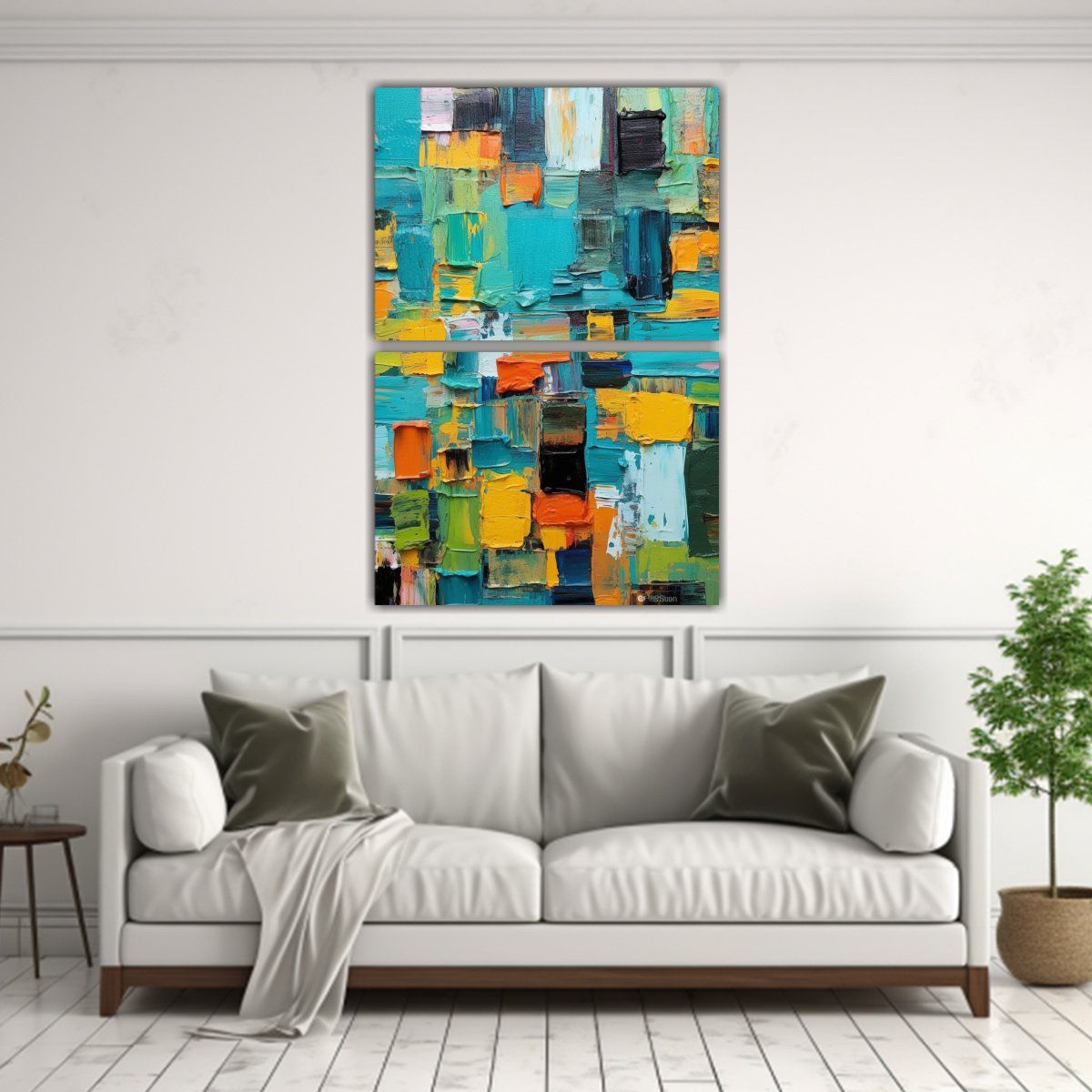GENERICO - Pinturas Decorativas De Paleta Colorida Y 45x60 Cm