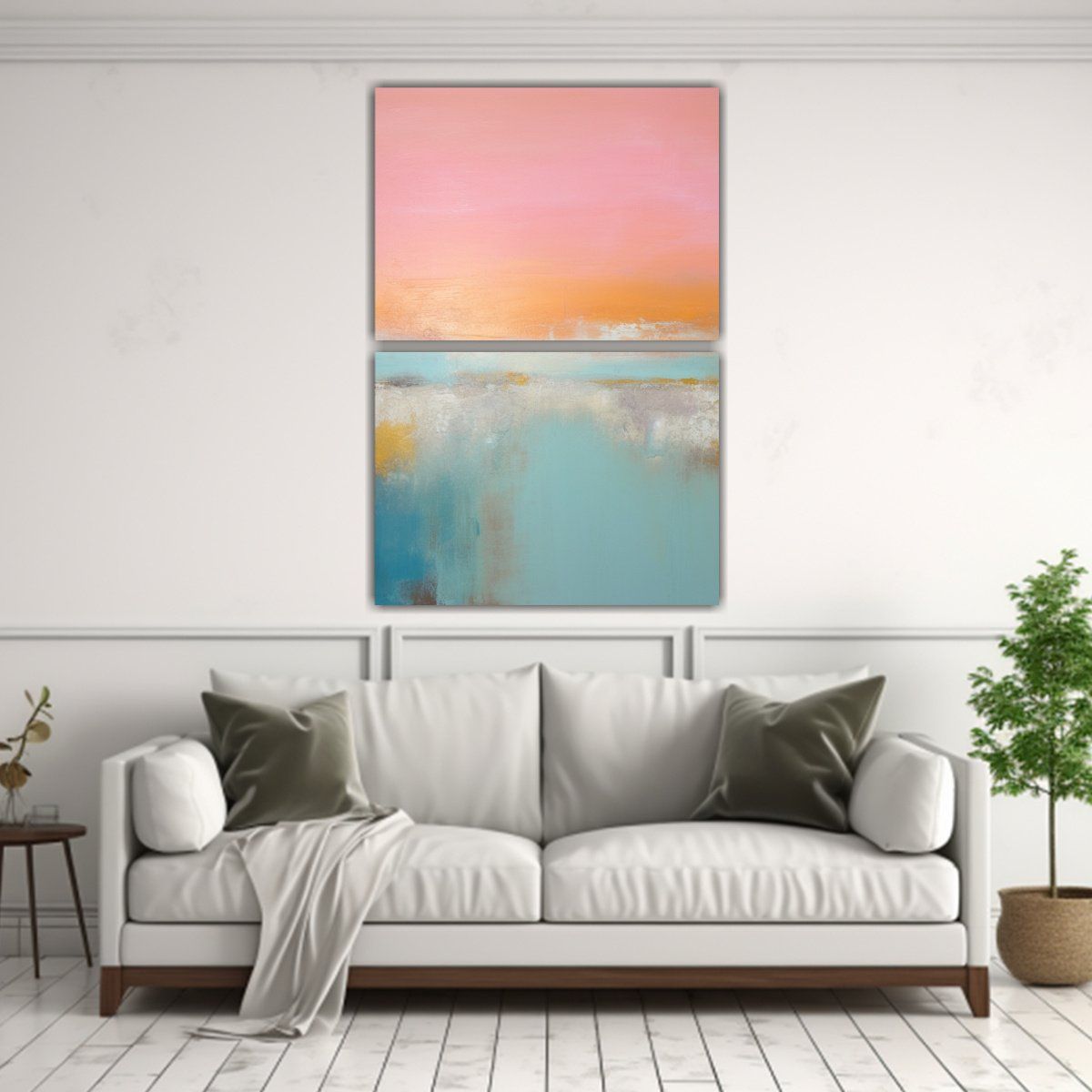 GENERICO - Pintura Abstracta Minimalista En Estilo Roth 45x60 Cm