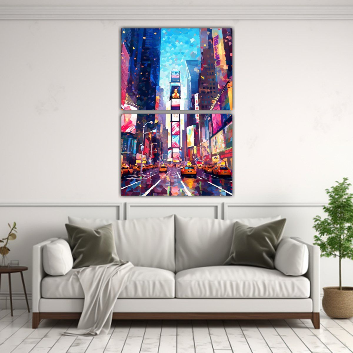 GENERICO - Fondos Creativos De Baja Poli De Times Square Con 40x60 Cm